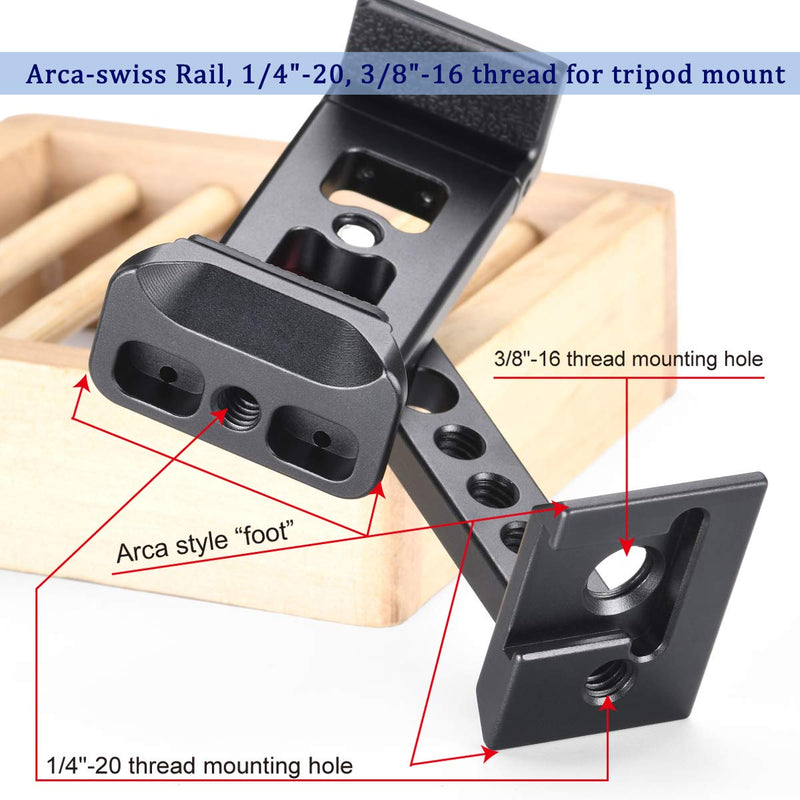 Phone Tripod Mount Adapter,Cold Shoe Phone Mount,Arca Swiss Dovetail and 1/4'' Screw Mount Phone Holder,for iPhone 6 7 8 9 X 11 12 13 Pro Se Mini