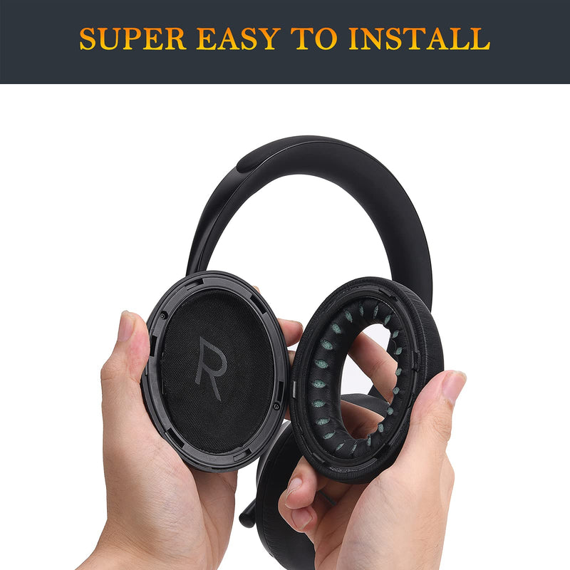 [AUSTRALIA] - SOULWIT Replacement Earpads for Bose 700 (NC700) Wireless Headphones, Ear Pads Cushions with Softer Leather, High-Density Noise Cancelling Foam, Added Thickness - Black 