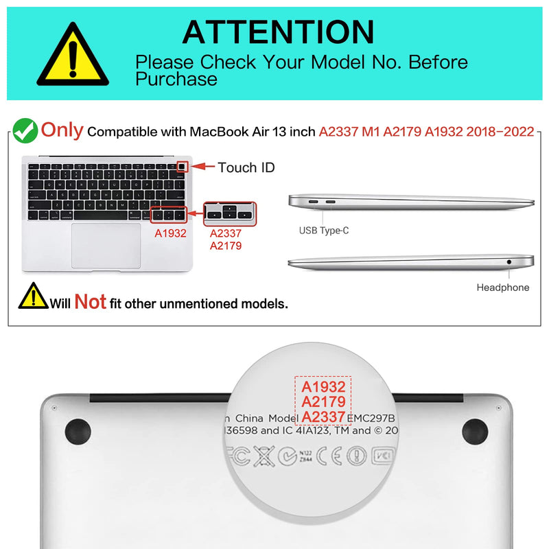 MOSISO Compatible with MacBook Air 13 inch Case 2022 2021 2020 2019 2018 Release A2337 M1 A2179 A1932 Retina Display with Touch ID, Plastic Hard Shell Case & Keyboard Cover Skin, Apricot