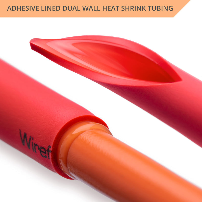 Wirefy Heat Shrink Tubing Kit - 3:1 Ratio Adhesive Lined, Marine Grade Shrink Wrap - Automotive Industrial Heat-Shrink Tubing - Black, Red, White, Clear, Blue - 275 PCS