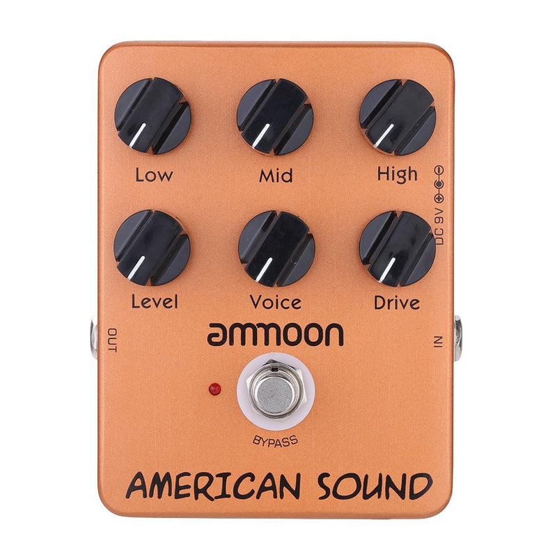 [AUSTRALIA] - ammoon American Sound Amp Guitar Effect Pedal from Original Sound to Overdrive Pedal Amplifier Simulator with True Bypass 