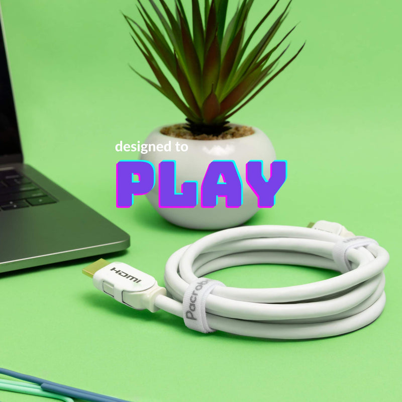 Pacroban 8K HDMI Cable (10ft) White 48Gbps, HDMI 2.1 Cable, 4K 120hz, HDCP 2.3, Dolby Vision, Dynamic HDR, CL3 in-Wall Safe 10ft