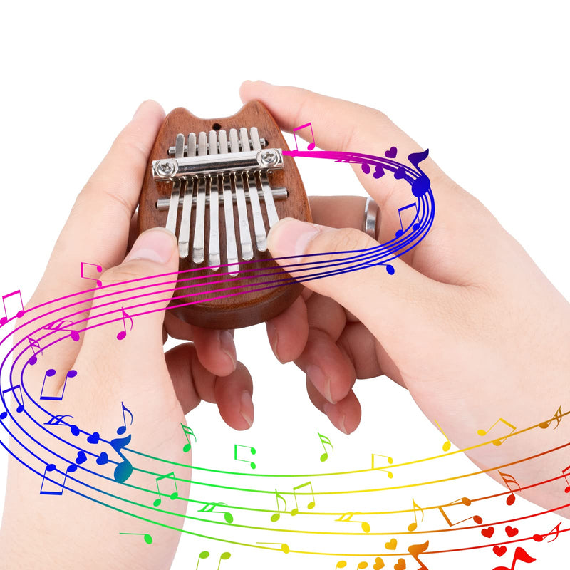 Qoosea Kalimba Thumb Piano 8 Keys Portable Finger Piano with Lanyard Mini Finger Thumb Piano Gifts for Music Fans Kids Adults Beginner