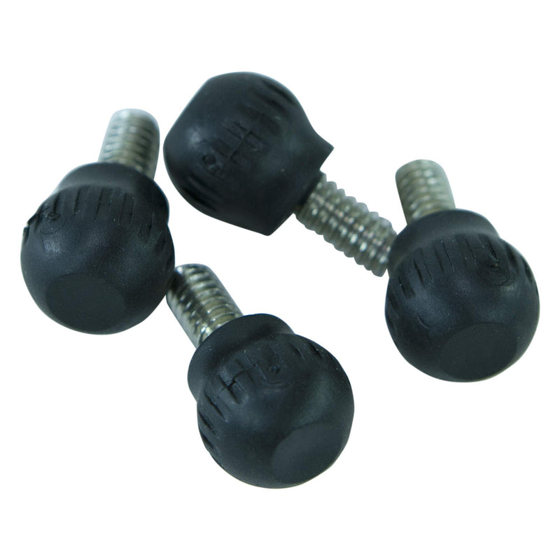 Cam Caddie® Scorpion EX Cheese Plate Hardware W/ Non Slip Rubber Coated Feet (4 Pack) of Replacement ¼” – 20 Threaded Screws / Connectors / Adaptors for Tripod Mount / Cheese Plate (Black) Replacement Hardware/Screws