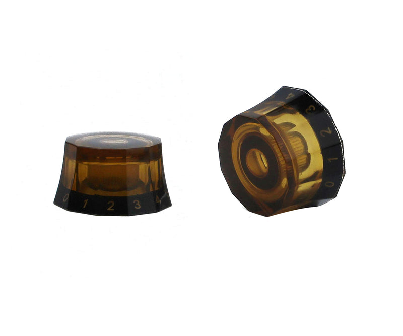 Guyker 2Pcs PRS Potentiometer Control Knobs Dia. 6mm (0.24") Shaft Pots - Rotary Volume Tone Buttons Replacement Part for Electric Guitar or Precision Bass - Brown