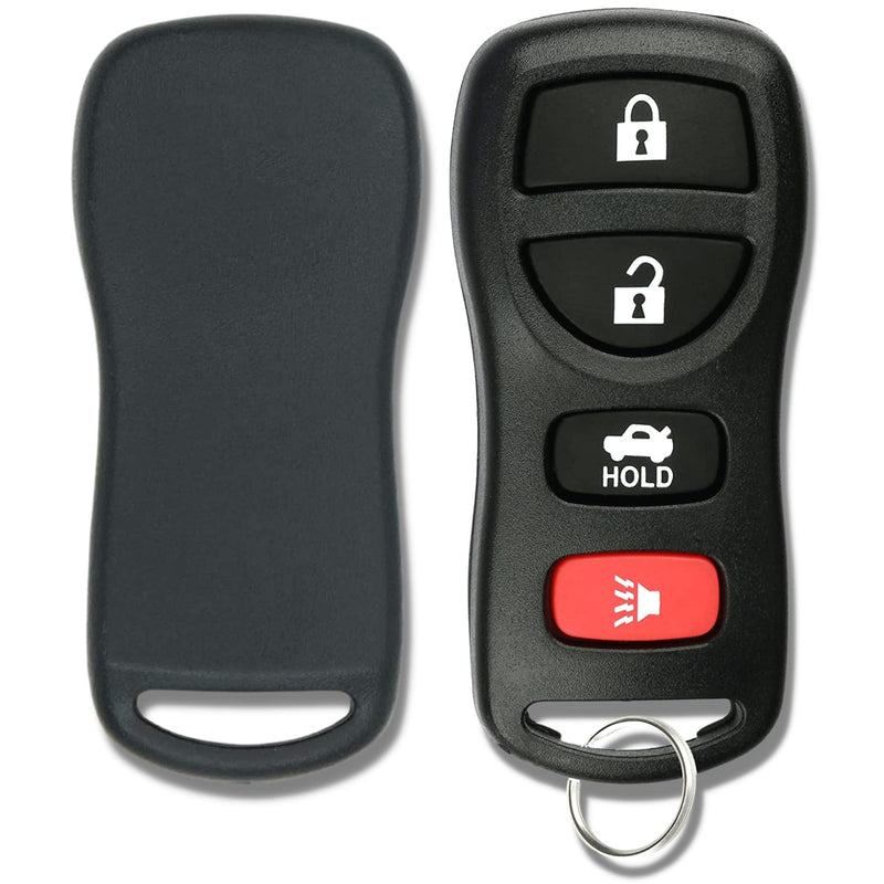 KeylessPros 4-Button Replacement Keyless Entry Remote Key Fob, Compatible with Nissan Murano Maxima Armada Altima 350Z Sentra Quest, Infiniti EX35 FX35 FX45 G35 I35 Q45 QX56, KBRASTU15 4-BTN