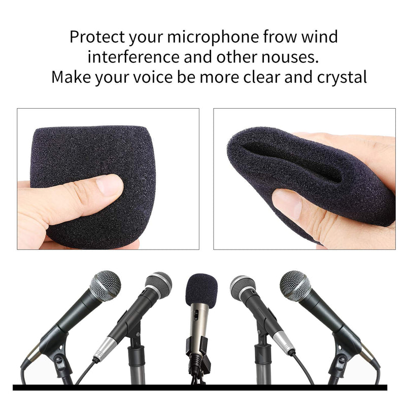 30 Pack Foam Microphone Cover Thick Handheld Stage Mic Windscreen. (Black) Black