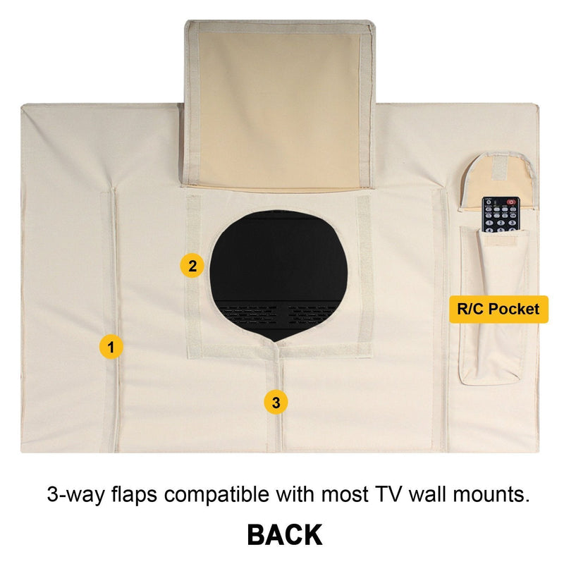 [AUSTRALIA] - KHOMO GEAR Outdoor TV Cover - SAHARA Series - Universal Weatherproof Protector For 30 - 32 Inch TV - Fits Most Mounts & Brackets 30'' - 32'' Beige 