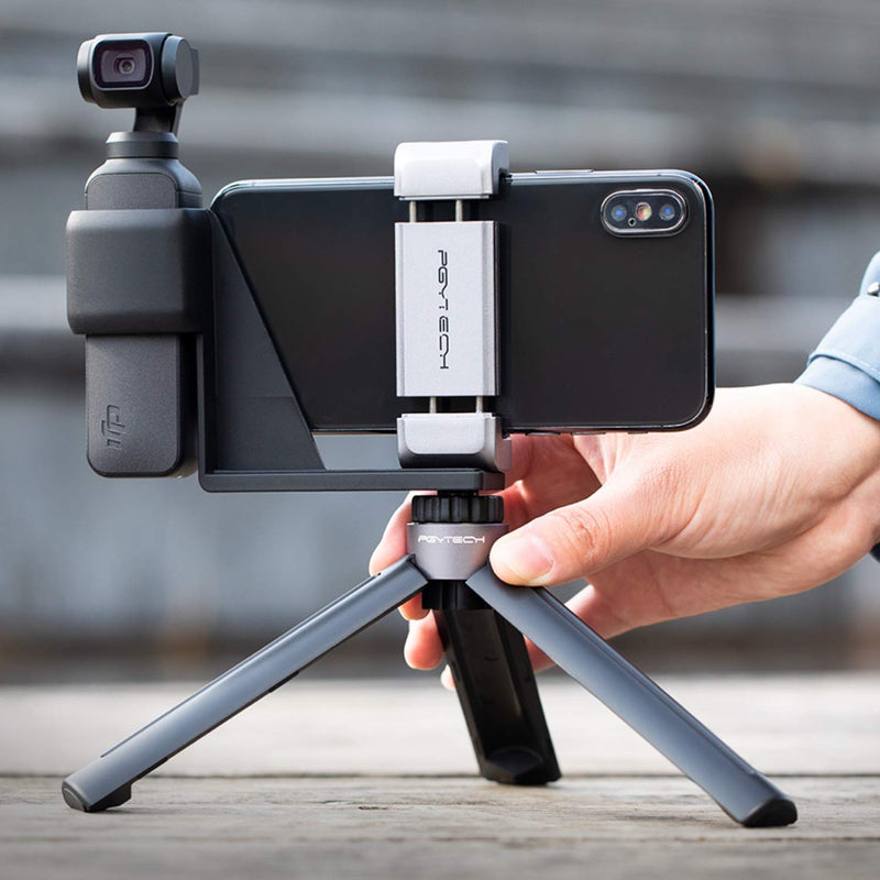 PGYTECH OSMO Pocket Phone Holder Set Expansion Accessories with Tripod Mini Compatible with DJI OSMO Pocket Accessories