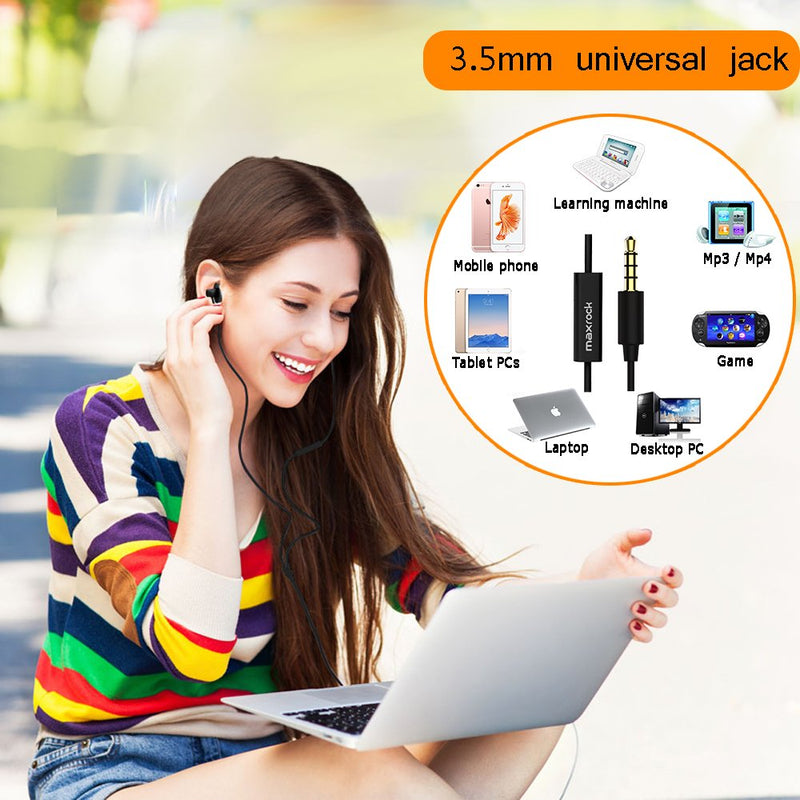 MAXROCK Sleep Earplugs - Noise Isolating Ear Plugs Sleep Earbuds Headphones with Unique Total Soft Silicone Perfect for Insomnia, Side Sleeper, Snoring, Air Travel, Meditation & Relaxation(Black) Black