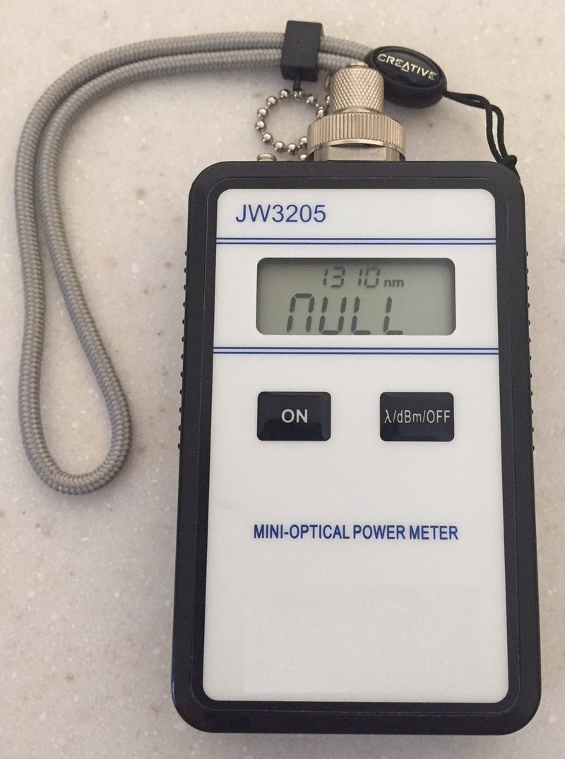 Mini Optical Fiber Optic Power Meter (Model 3205) - Lightweight and Compact - Comes with Protective case and English Instructions
