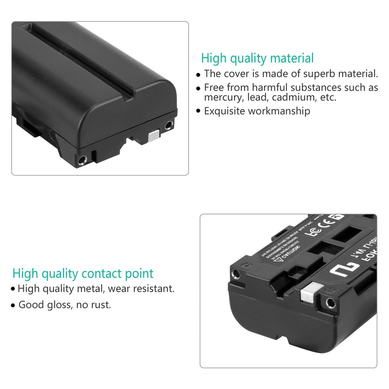 NP-F550 Battery, LP 1-Pack Replacement Battery, Compatible with CCD-SC5, CCD-SC55, CCD-RV100, CD-SC65, CCD-7R910, CD-TR917, CCD-TRV120, DCR-VX2000, DCR-VX2100, DCR-VX2100E, DCR-VX2200E, HDR-FX1 & More USB NP-F550 Battery