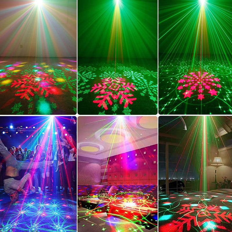 Party Lights DJ Disco Light GEELIGHT 3 Lens Projector Mini LED Strobe Sound Activated Stage Lights Indoor for Birthday Parties Wedding Karaoke KTV Bar Christmas Halloween Decorations