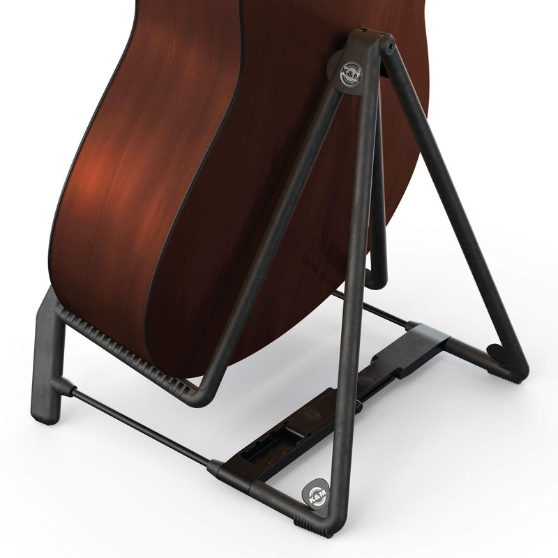K&M - König & Meyer 17580.014.55 - Heli 2 Guitar Stand - Folding A-Frame for Acoustic Guitars - Adjustable and Collapsible – Sturdy and Durable - Professional Choice - German Made - Black