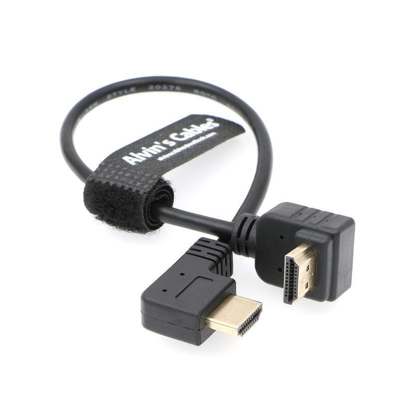 Alvin's Cables Z CAM E2 L Shape 2.0 HDMI Cable for Portkeys BM5 Monitor 90 Degrees up to Right Angle Down 30cm