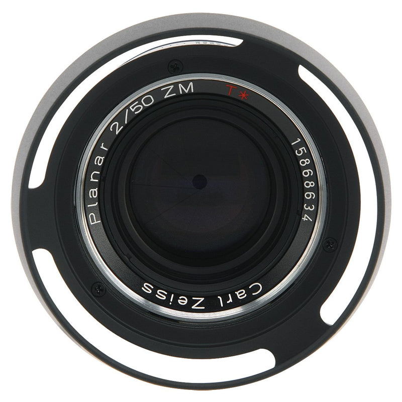 Haoge LH-ZV05 Round Metal Lens Hood for Carl Zeiss Biogon T 2/35 35mm f2 ZM, C Biogon T 2.8/35 35mm f2.8 ZM, Planar T 2/50 50mm f2 ZM; Voigtlander NOKTON Classic 35mm f1.4 VM, 40mm f1.4 VM as LH-6 Round - Black