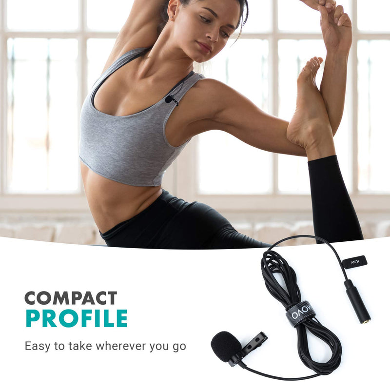 Movo uLav - Wired Omnidirectional USB-C Lavalier Clip On Microphone - External Clip On Mic for Android Smartphone, iPad Pro, USB Type-C Devices - Lapel Microphone for YouTube, Vlogging, Interviews