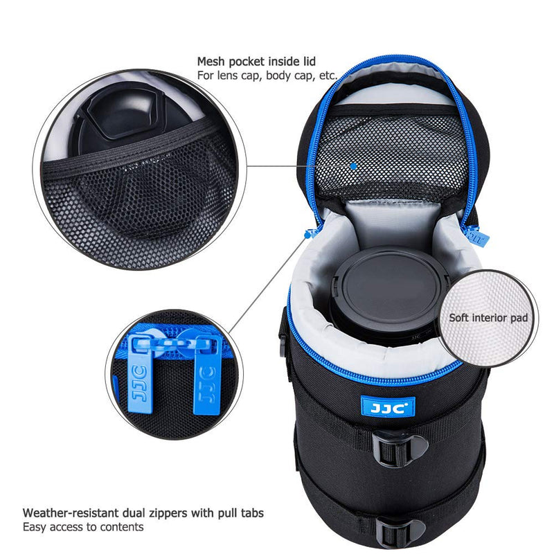 JJC Deluxe Lens Case Pouch for Canon EF 100-400mm f4.5-5.6L IS USM/EF 70-200mm f2.8L IS II USM,Nikon AF-S Nikkor 70-200mm f2.8/AF-S Nikkor 80-200mm f/2.8G and other Lenses below 4.45" x 9.45"(D x L) XXXL Size