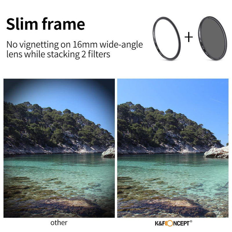 K&F Concept 52mm UV CPL Lens Filter Kit 18 Multi Layer Coatings Circular Polarizer Filter & MC UV Protection Filter Set for Camera Lens K-Series
