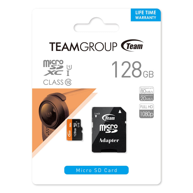 Team Group 128 GB UHS-I Micro-SD Flash Memory Card 128 GB Class 10 UHS-I Grade 1