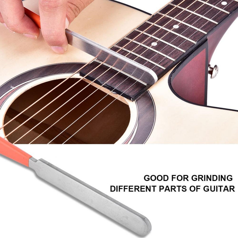 Rodipu Portable Guitar Fret File - High Strength Stainless Steel Luthier Tools - Sturdy and Rustproof - For Grinding Guitar Fretboard Polishing Lovers