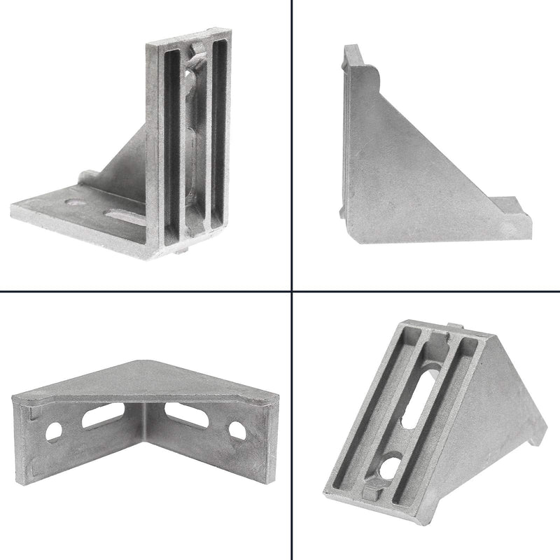 TOUHIA 6pcs 4080 Inside Corner Bracket Gusset for 4040 or 4080 Series Aluminum Extrusion Profile with Slot 8mm