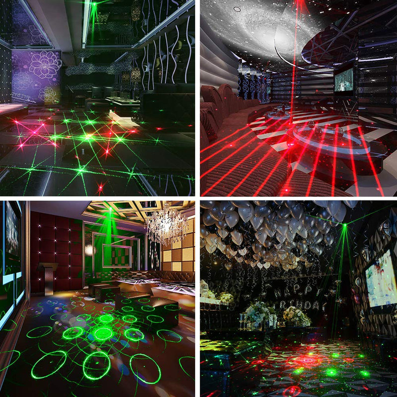[AUSTRALIA] - Night Lights Show DJ Party 128 Combinations Gobos Projector Indoor 8 Lens RGB Decoration Light With Remote Control stage light 