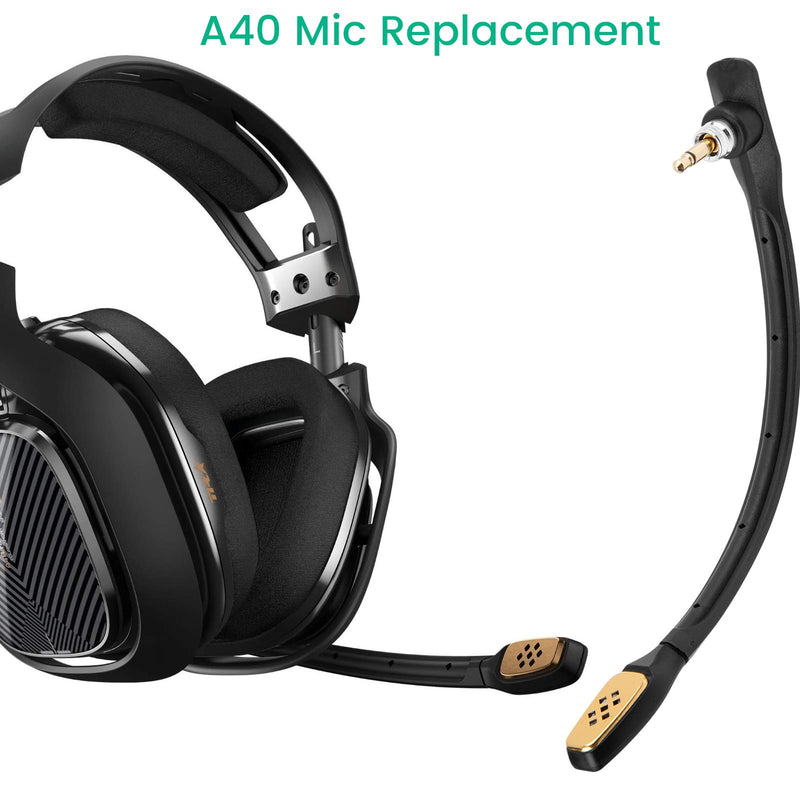 Mic Replacement for Astro A40/A40 TR Gaming Headset, Detachable Noise-Cancelling Boom Microphone Piece with Foam Cover for PS4 PS5 Xbox Game
