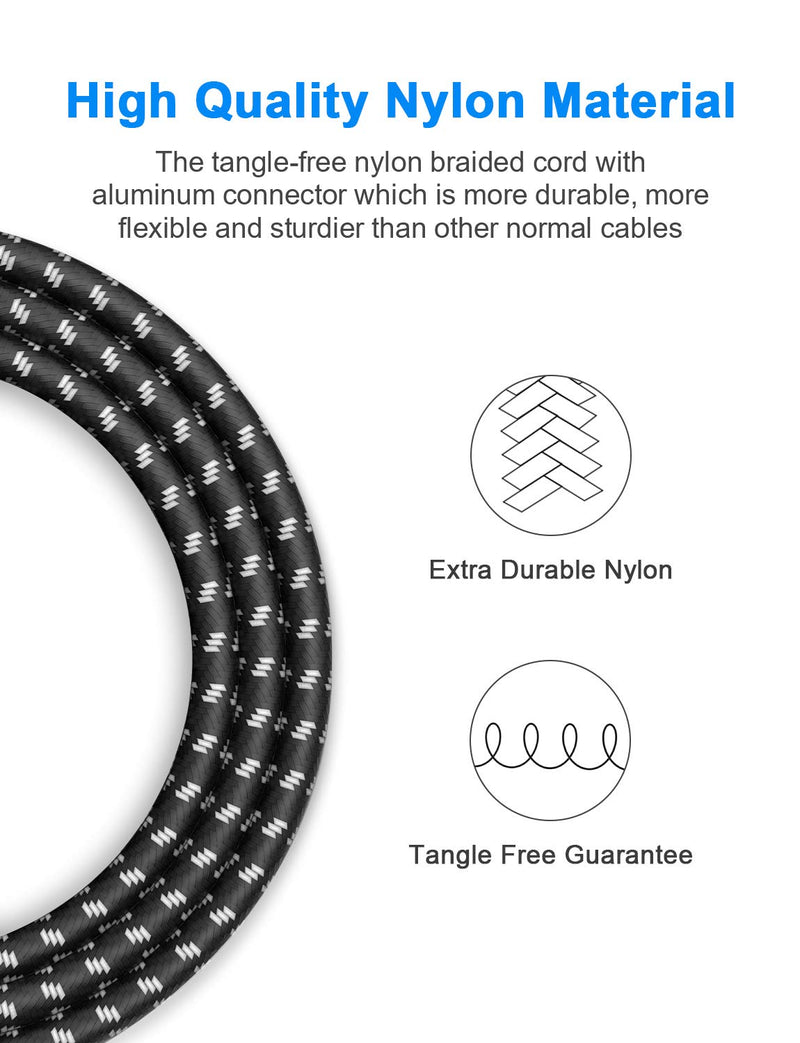 [AUSTRALIA] - Guitar Cable 20ft RIYO Electric Instrument Cable 1/4 inch Right Angle to Straight for Electric Guitar, Bass Guitar, Keyboard, Electric Mandolin, Pro Audio（Black-White） 
