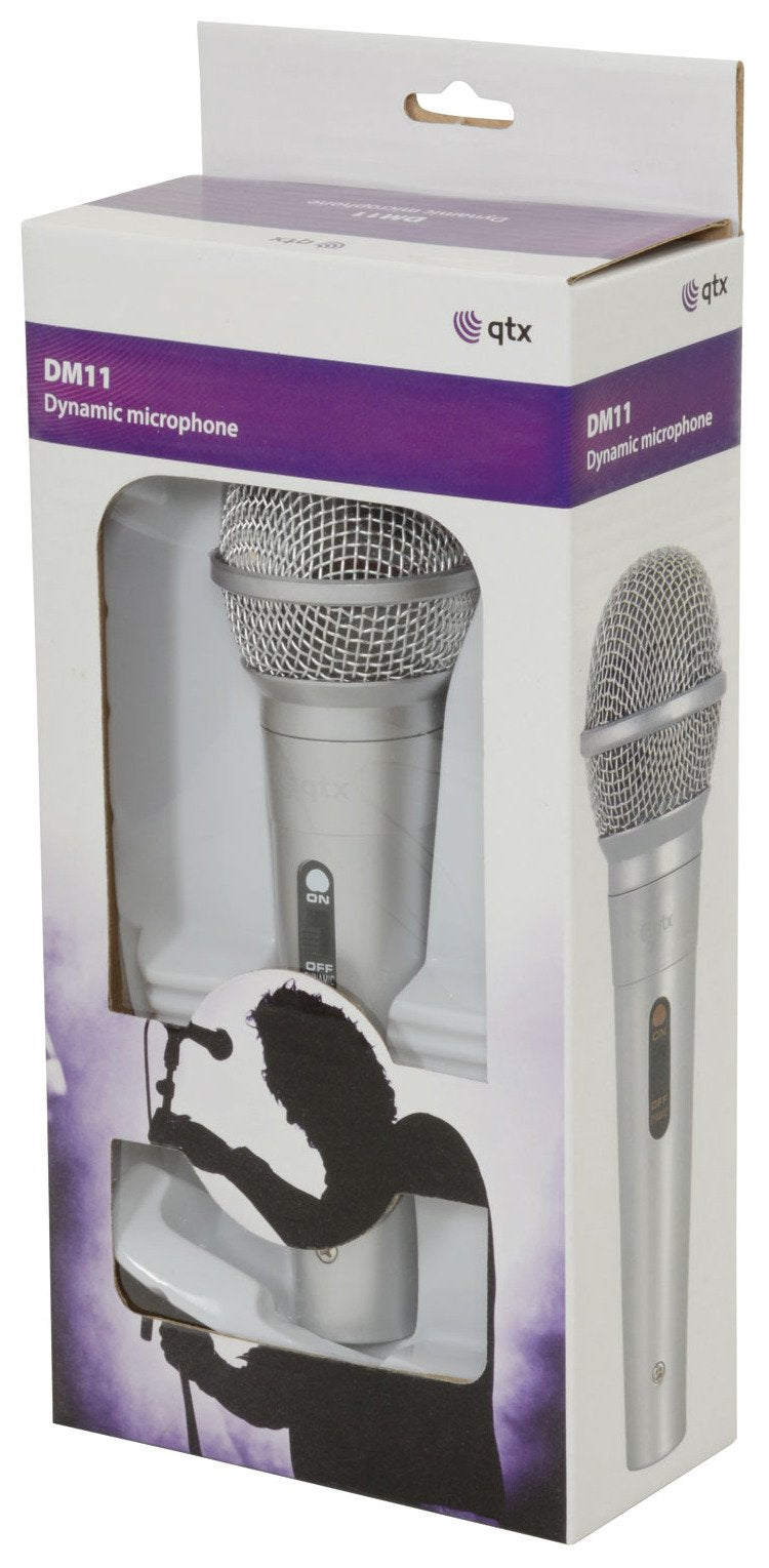 qtx | Dynamic Microphone | Silver, 173.856UK