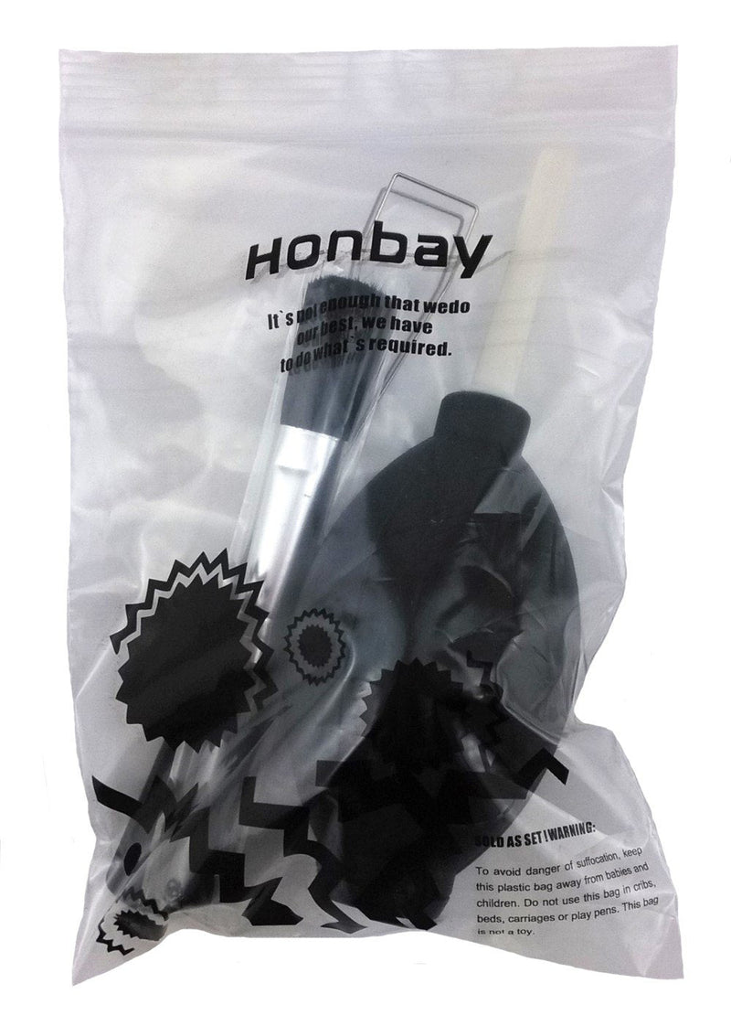 HONBAY 3 in 1 Cleaning Tools Rubber Ball Dust Blower Cleaning Brush, Keycap Steel Puller Remover for Digital Camera Lens Filter Keyboard