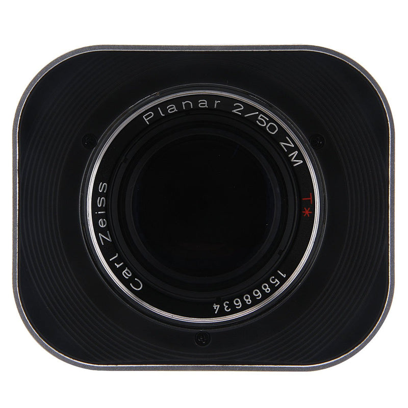 Haoge LH-ZV07 Square Metal Lens Hood for Carl Zeiss Biogon T 2/35 35mm f2 ZM, C Biogon 2.8/35 35mm f2.8 ZM, Planar T 2/50 50mm f2 ZM; Voigtlander NOKTON Classic 35mm f1.4 VM, 40mm f1.4 VM as LH-6 Square - Silver