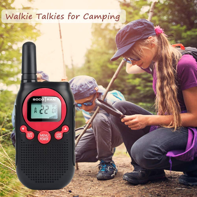 Rechargeable Walkie Talkies for Adults Long Range 5 Miles USB Charger 22CH VOX Flashlight LCD FRS Two Way Radio Rechargeable Li-ion Battery 2 Pack for Camping Family Road Trip Hiking Walky Talky