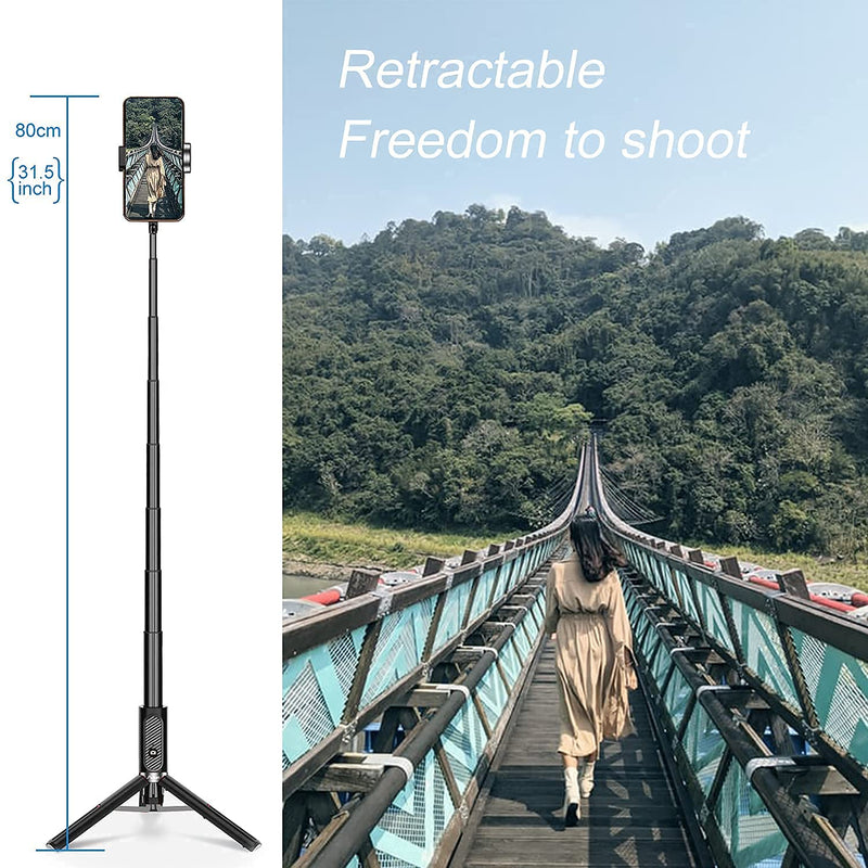 Ailun Selfie Stick Tripod,Extendable Aluminum,3 in 1,Bluetooth Wireless Remote and 360 Rotation Stand for iPhone 14/13/12/11/11 Pro/XS Max/XS/XR/X/8/7,and More Smartphones