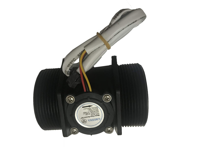 GREDIA Digital LCD Display Quantitative Controller Water Control + 2" Hall Effect Flow Sensor Flowmeter G2" male thread