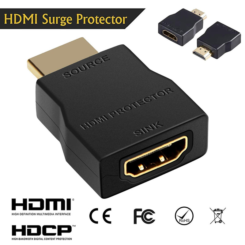 NEWCARE HDMI Surge Protector, Mini Portable HDMI 1.4 Protector for ESD and Surge Protection, Support HDCP 4K 30Hz - Black