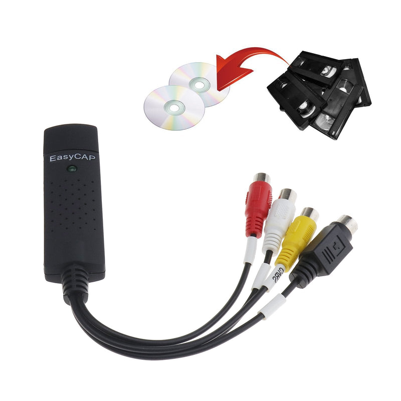 Micro Traders Easycap USB 2.0 Adapter TV Video Audio VHS to DVD Converter Capture Card Adaptor