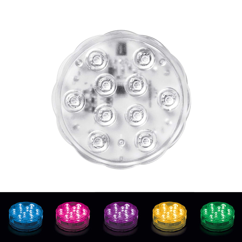 [AUSTRALIA] - SpotGlo Submersible LED Lights Waterproof Remote Control Lights RGB Changing LED Lights Battery Operated for Pond Pool Fountain Aquarium Vase Hot Tub Bathtub Event Party and Home Decoration 2 Pack 