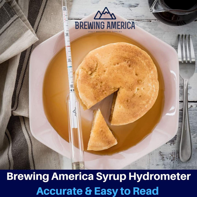 Maple Syrup Hydrometer Density Meter for Sugar and Moisture Content Measurement for Consistently Delicious Pure Syrup – Made in America - BRIX & Baume Scales - Easy Read Red Line Calibrated