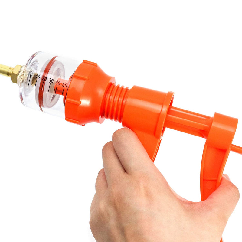 QWORK 50ML Syringe, Metal Head Prevents bite Damage