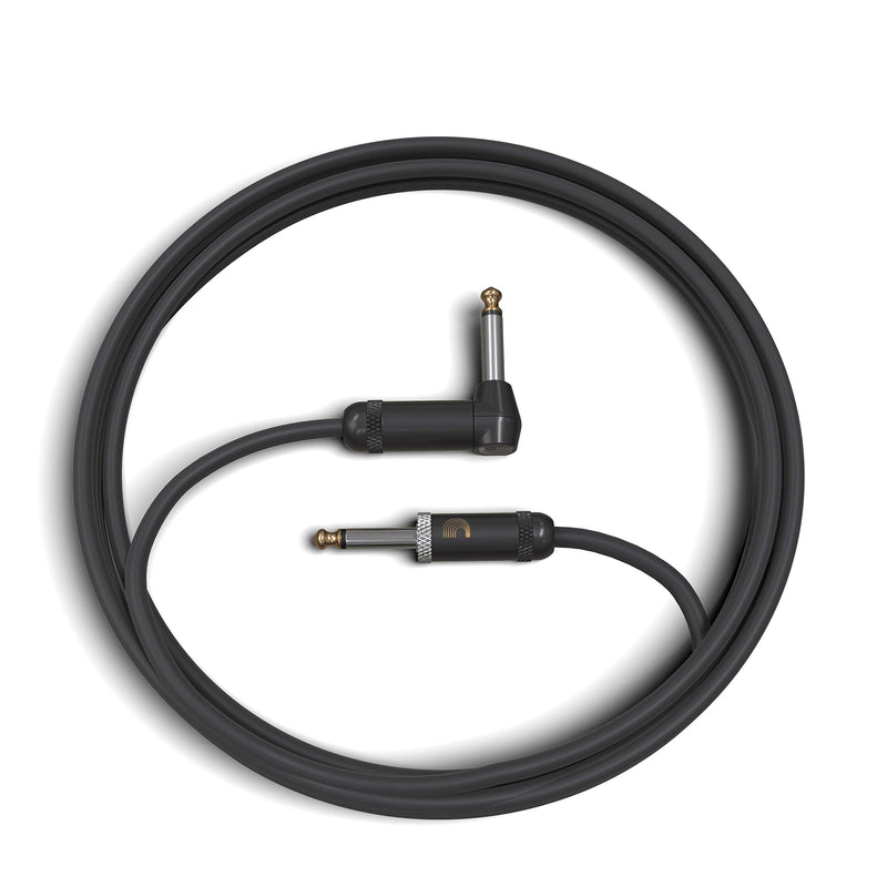 Planet Waves PW-AMSGRA-10 American Stage 10ft Right Angle Instrument Cable, Black 3m/10ft Straight to Right Angle