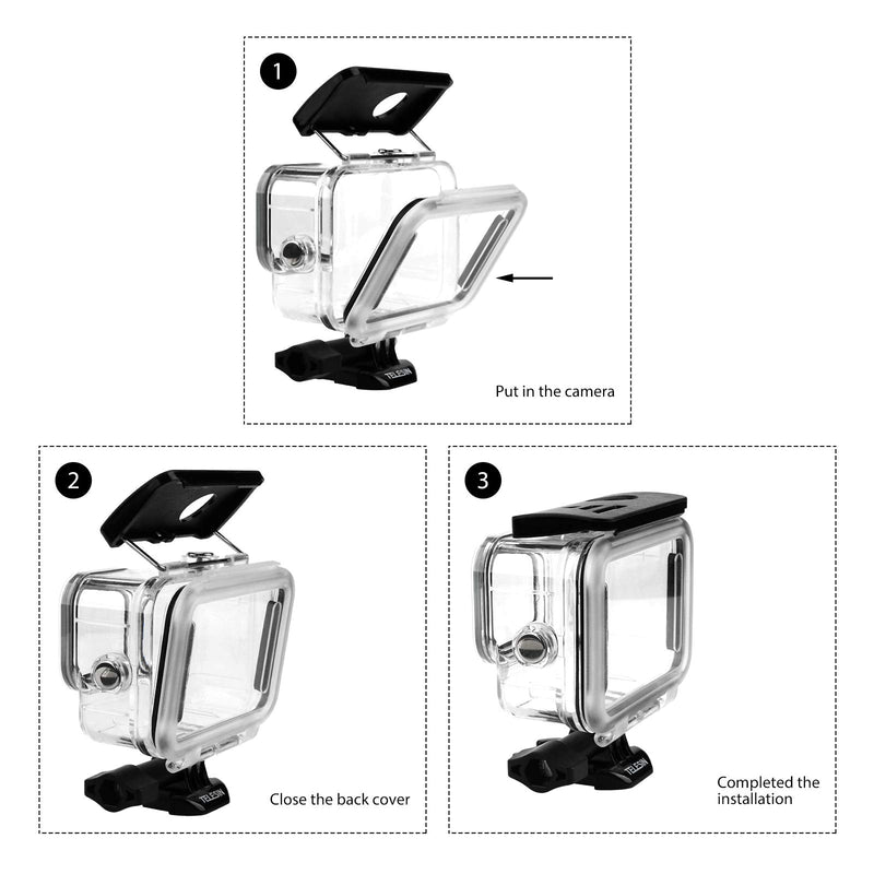[AUSTRALIA] - AFAITH Waterproof Case for GoPro Hero 9/10 Black, Underwater Diving Photography Protective Housing Shell Cover for GoPro Hero 9/10 Black GoPro Hero 10/9 Waterproof Case 