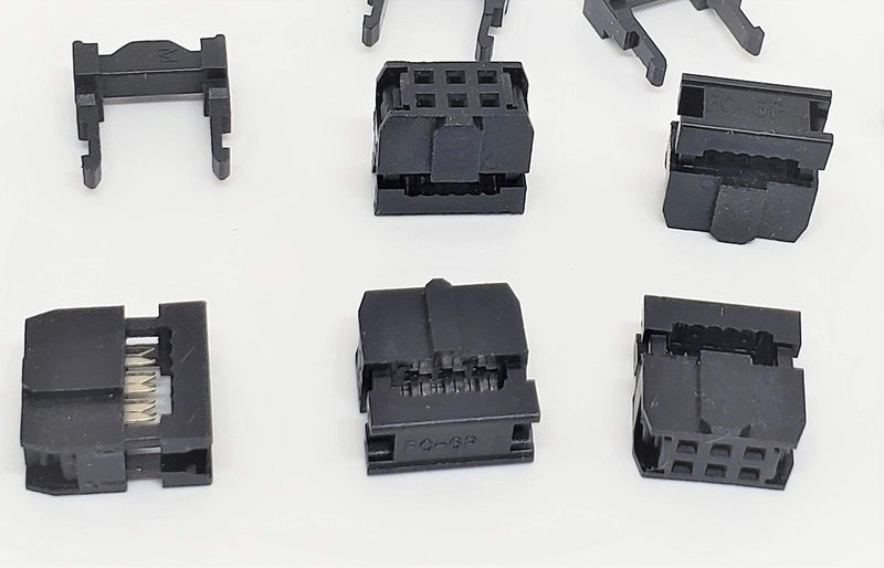 Pc Accessories 50-Pack IDC 2X3 6 Pins 0.1" 2.54mm Dual Row Sockets for Flat Ribbon Cable, 6P FC Female Connectors