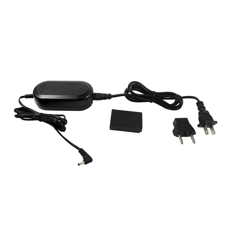 HQRP AC Adapter Compatible with Canon ACK-E12 EOS M M2 M10 M50 M100 M200 Kiss M Digital Camera (Contains AC Cable and DC Coupler DR-E12) LP-E12 LC-E12 ACKE12
