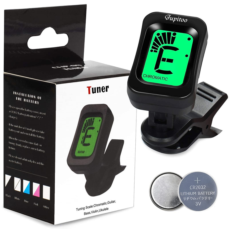 Guitar Tuner Professional Clip On Tuner Accurate&Quick Chromatic Tuner Clip with LCD display Vibration Guitar Tuner for Acoustic Electric Guitar Ukulele Bass Violin Mandolin Banjo