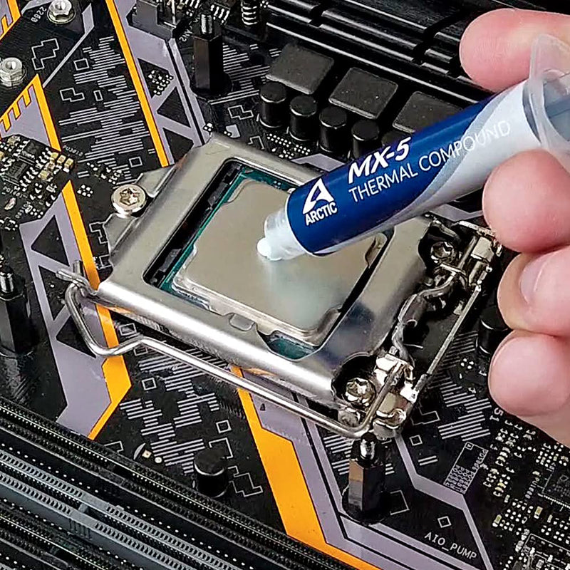 ARCTIC MX-5 (4 g Incl. Spatula) - Quality Thermal Paste for All CPU Coolers Extremely high Thermal Conductivity Low Thermal Resistance Long Durability Metal-Free Non-Conductive Non-capacitive 4 g (incl. Spatula)