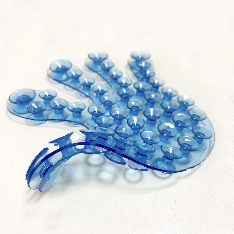 MOONLAS Double Sided Suction Cups Plastic Suction Pads for Soap,Phone,Glass,Bathroom,High Chair Tray Blue