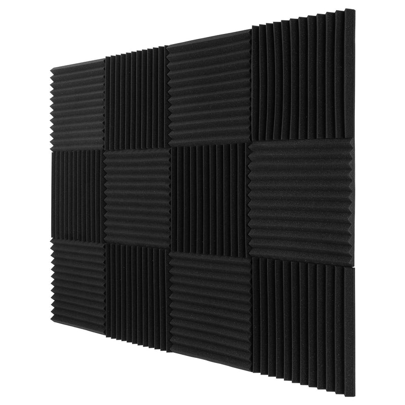 [AUSTRALIA] - Donner 12-Pack Acoustic Foam Panels Wedges, Fireproof Soundproofing Foam Noise Cancelling Foam for Studios, Recording Studios, Offices, Home Studios 1’’ x 12’’ x 12’’ 1’’ x 12’’ x 12’’ 