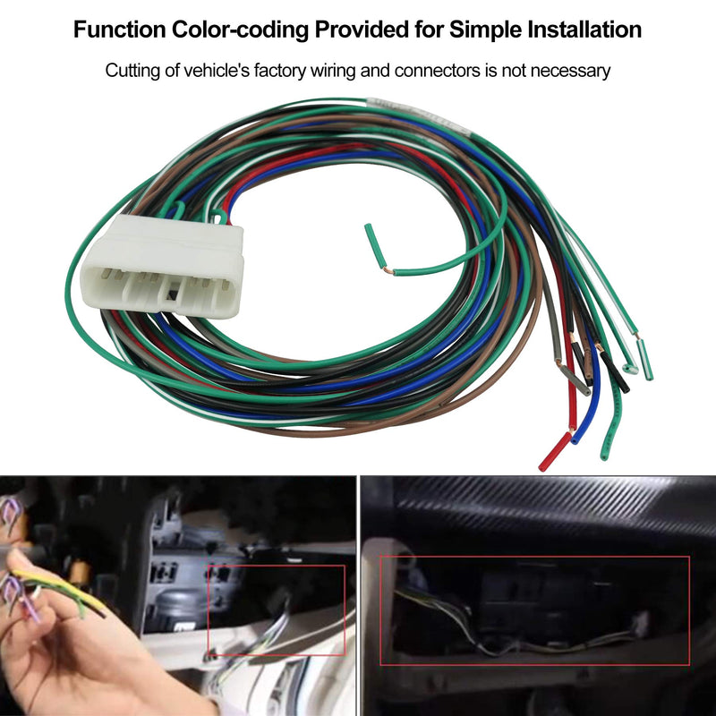 Radio Wiring Harness Amp Bypass Aftermarket Stereo Adapter Connector Plug Fit for Lexus IS300 2001-2005