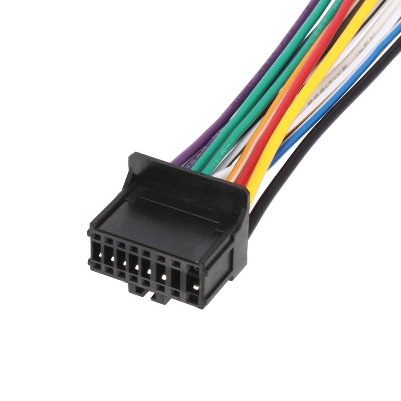 X AUTOHAUX Car Stereo CD Player Wiring Harness Wire Radio Adapter Install Plug 16 Pins for Pioneer 2003